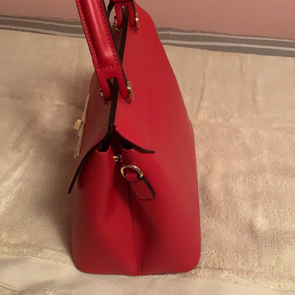 Luana Ferracuti Made In Italy Red Leather - Picture 4 of 6